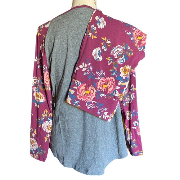 Matilda Jane Raglan Womens M Tee With Matching L Leggings Grey Purple Floral Set - Picture 4 of 10